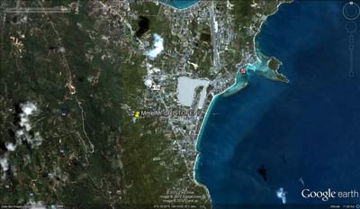 carte google earth pour reprage de la maison  louer  Koh Samui en Thalande